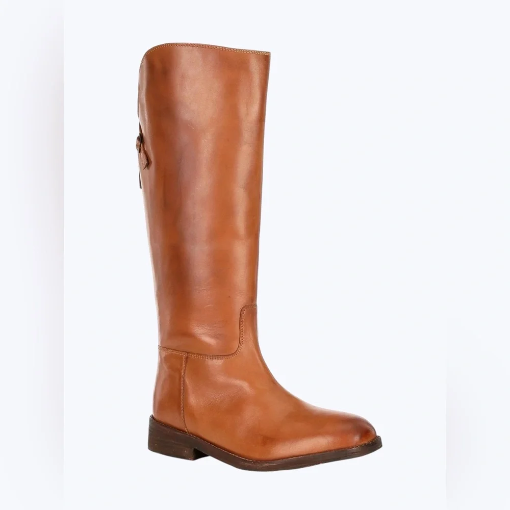 🆕 FREE PEOPLE | EVERLY EQUESTRIAN STRAP BOOT | SADDLE TAN | SZ: 8.5
